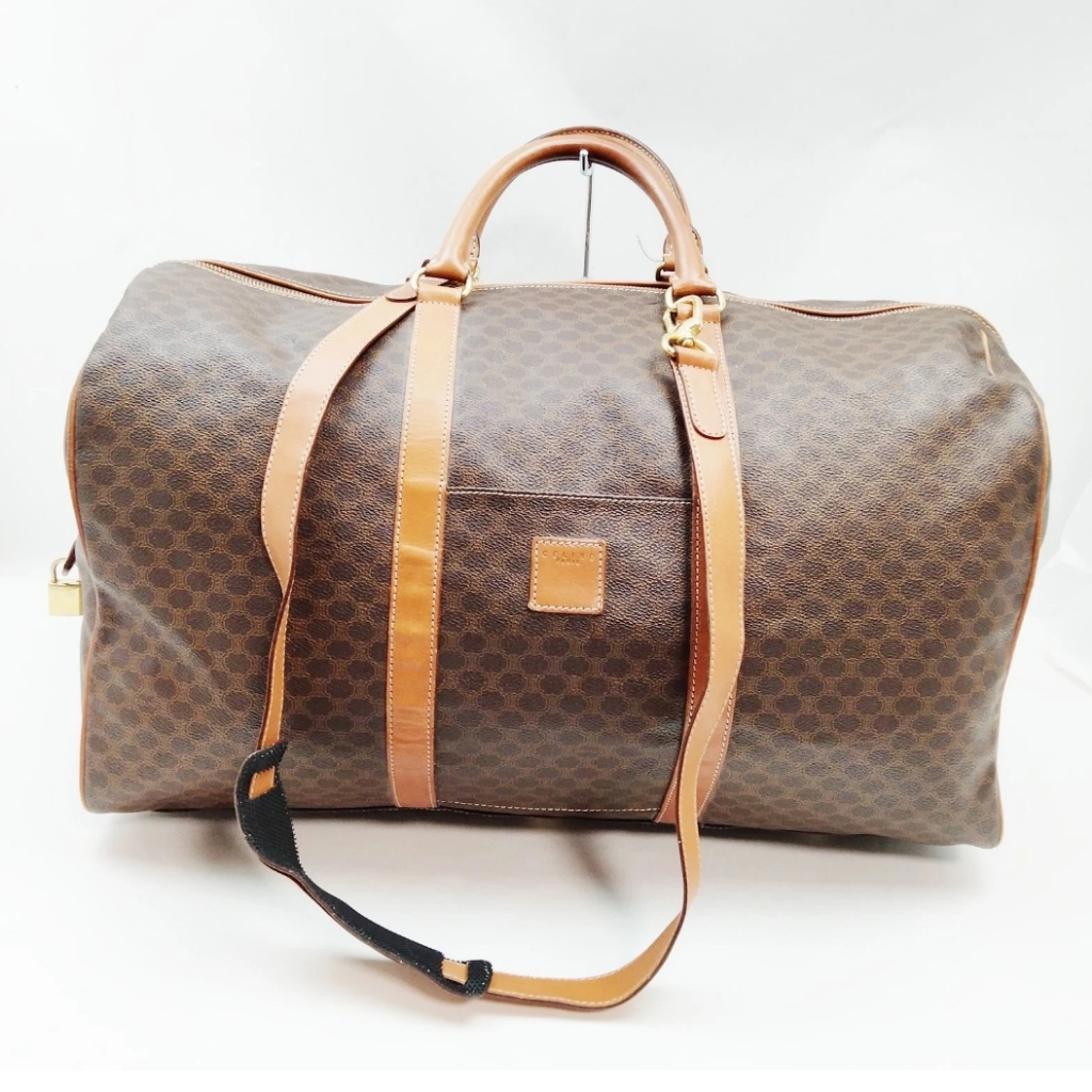 Celine Boston Bag Brown Pvc